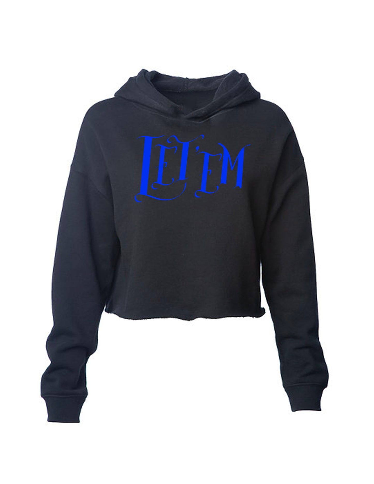 LET'EM Black Crop Pullover