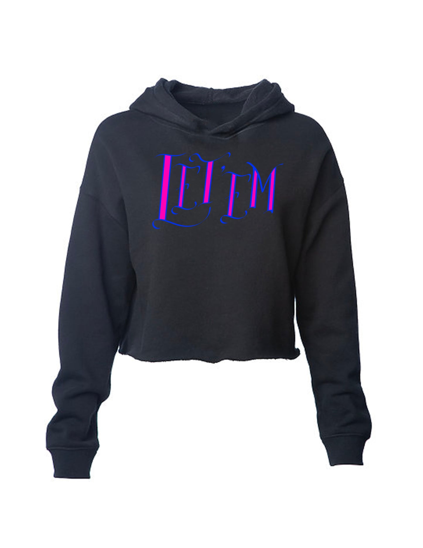 LET'EM Black Crop Pullover
