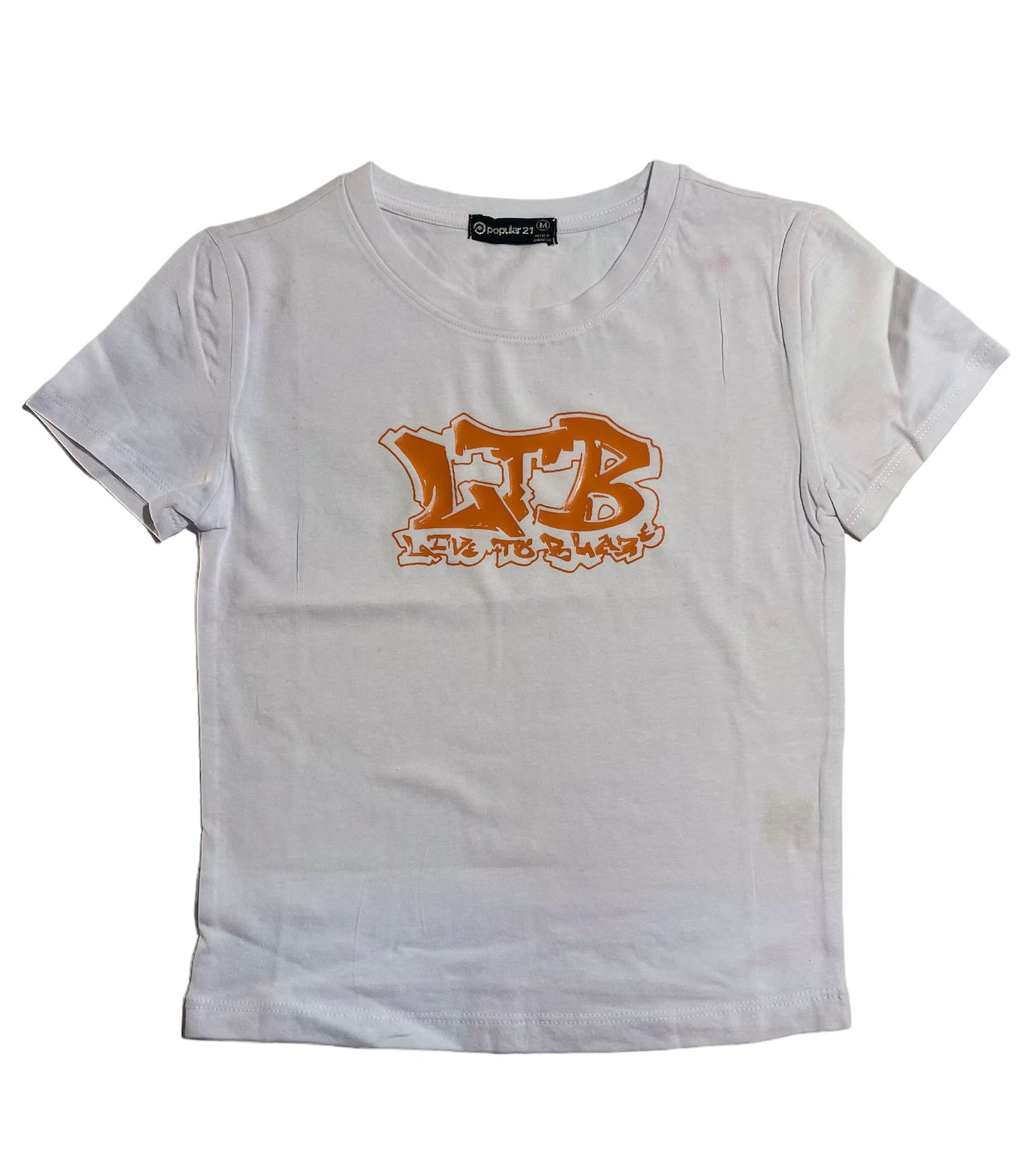 WOMAN CROP TOP 2nd EDITION LTB ORANGE & WHITE