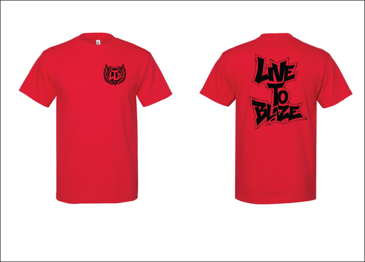 MENS 2ND EDITION LIVE TO BLAZE RED & BLACK
