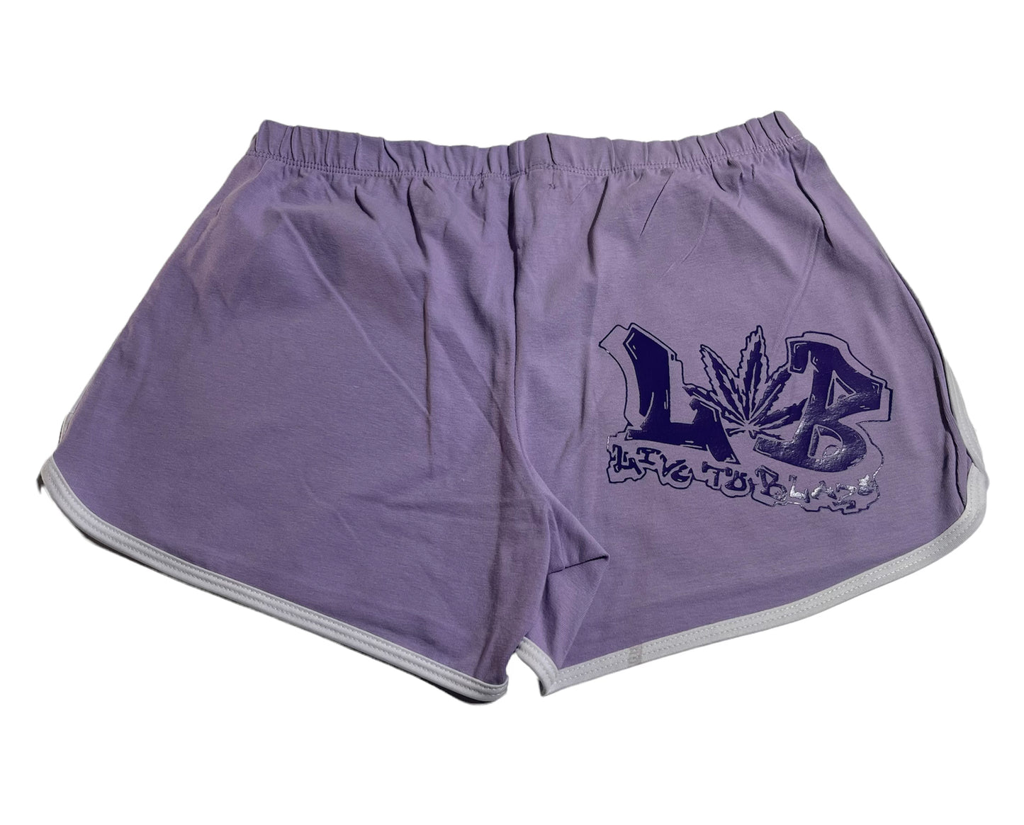 WOMAN BOOTY SHORTS OG LTB LEAF PURPLE & DARK PURPLE