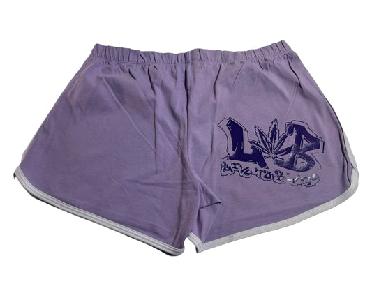 WOMAN BOOTY SHORTS OG LTB LEAF PURPLE & DARK PURPLE
