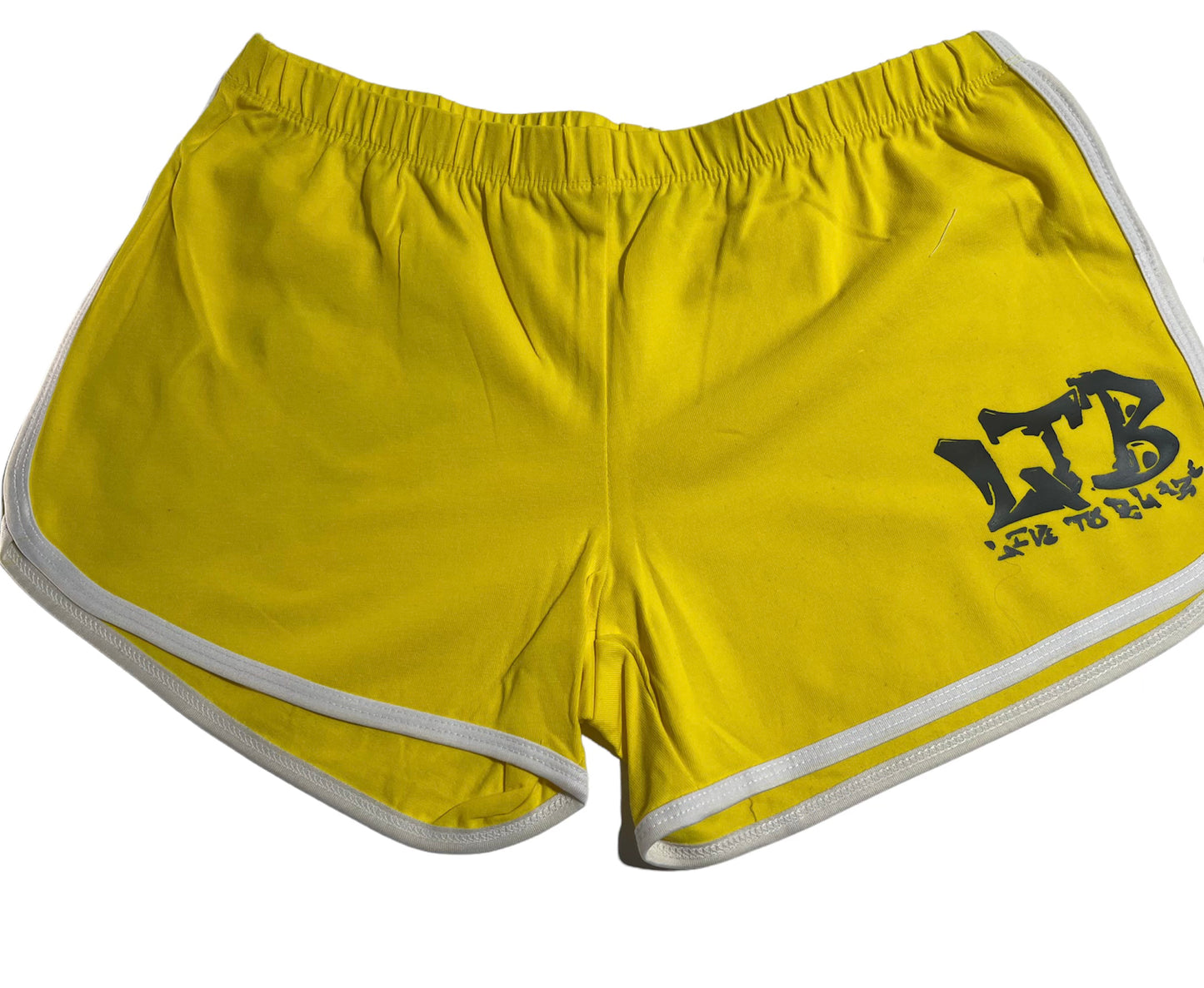 WOMAN BOOTY SHORTS OG  LTB BLACK & YELLOW