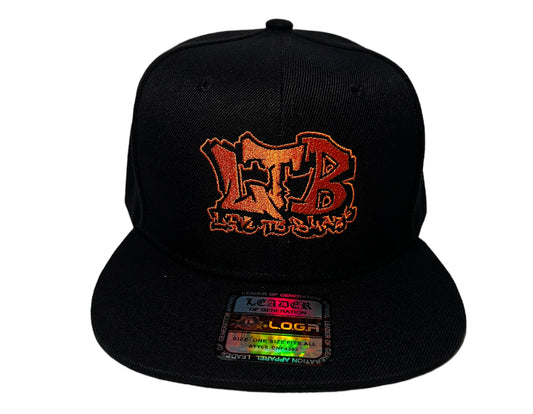 Snap Back Hat Black & Orange